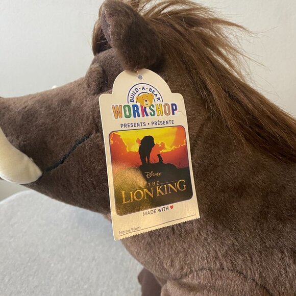 NWT Build-A-Bear Workshop Disney The Lion King Pumbaa 16" 2019 - Picture 5 of 14